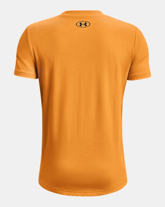 Boys' UA Sportstyle Left Chest Short Sleeve, Orange, pdpMainDesktop image number 1